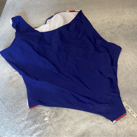 Lecapo Flag One Shoulder SwimSuit. New. size 4x (16/18)size 5x (18/20) - Picture 3 of 6